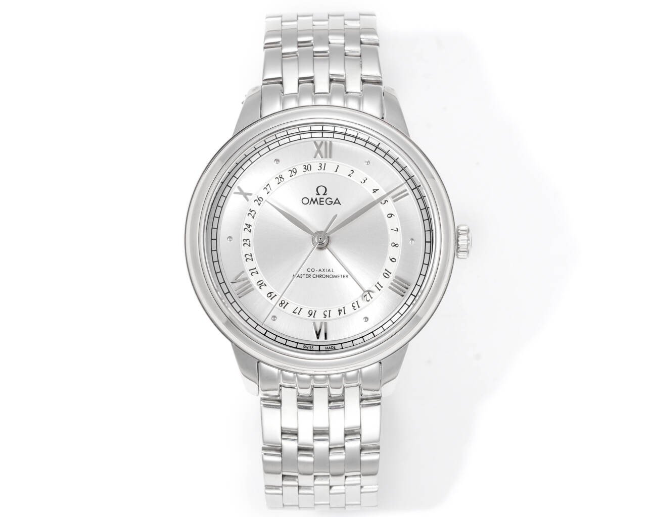 Omega De Ville Hour Vision Annual Calendar Stainless Steel Silver Dial 42MM Steel Bracelet Ref.431.10.41.22.02.001