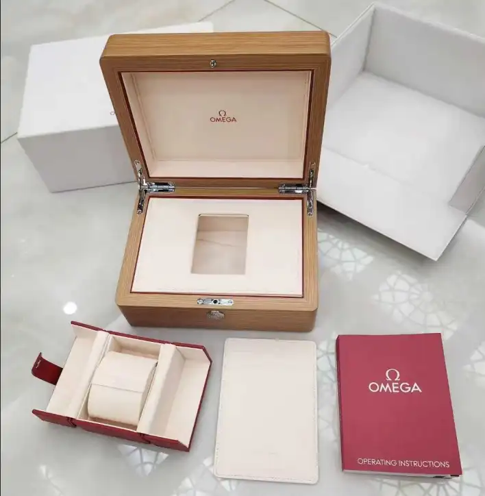 Premium Edition: Omega Boutique Watch Box Set with Ribbon, Cards & Free Tool