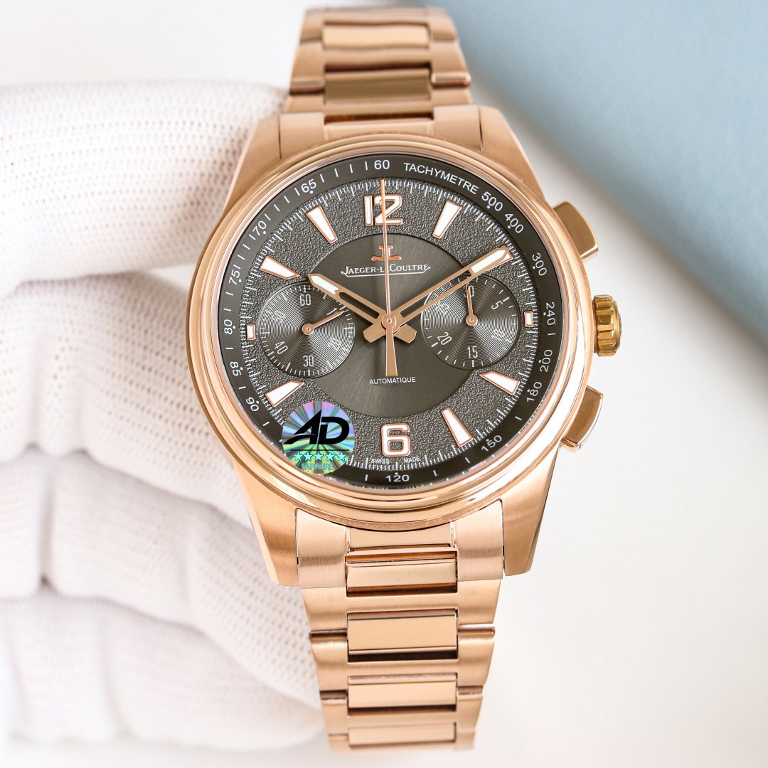 Jaeger-LeCoultre Polaris Chronograph Rose Gold Grey Dial Rose Gold Bracelet 42MM REF. Q9022580