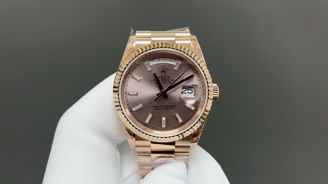 Rolex Day-Date Everose Gold Rosé Dial 36MM 128235